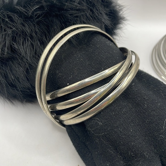 2 bracelet 1 intertwined bangles -1 multi bracelet cuff - Picture 2 of 4